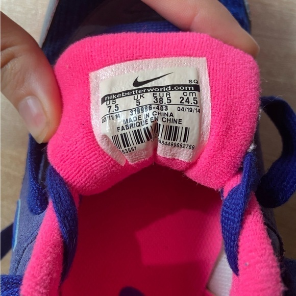 Nike Air Max 1 Rare Original Cobalt Blue & Pink Sneakers Tennis Shoes Size 7.5 - Picture 9 of 9